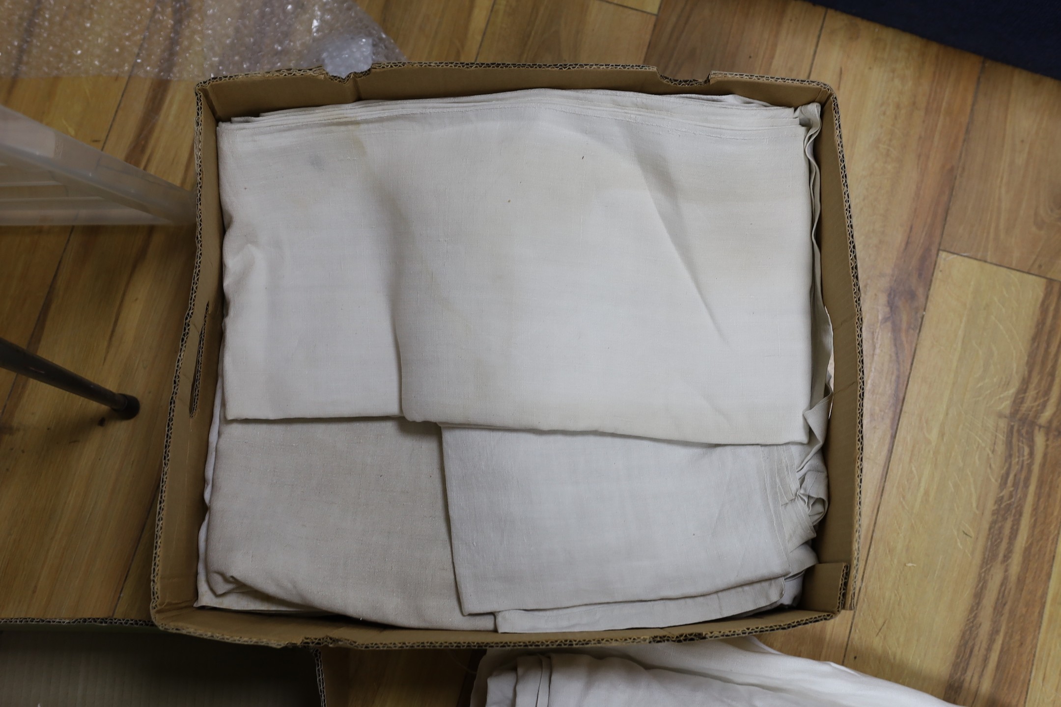A box of eight French Provincial sheets